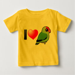 I Love Abyssinian Lovebirds Baby Fine Jersey T-Shirt