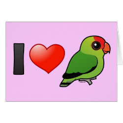 I Love Abyssinian Lovebirds Greeting Card