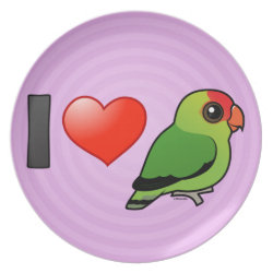 I Love Abyssinian Lovebirds Plate
