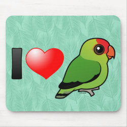 I Love Abyssinian Lovebirds Mousepad