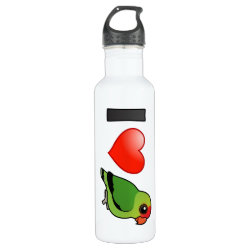 I Love Abyssinian Lovebirds Water Bottle (24 oz)