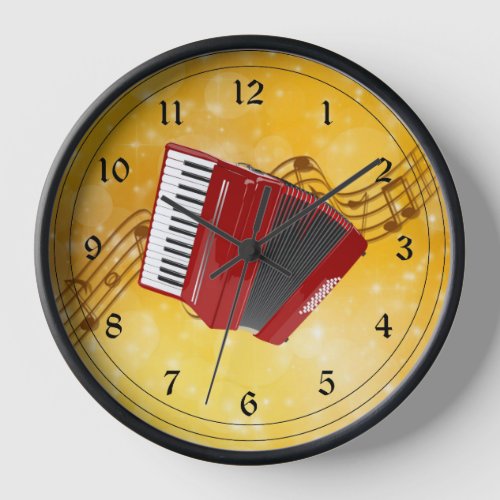 I Love Accordion Music Clock