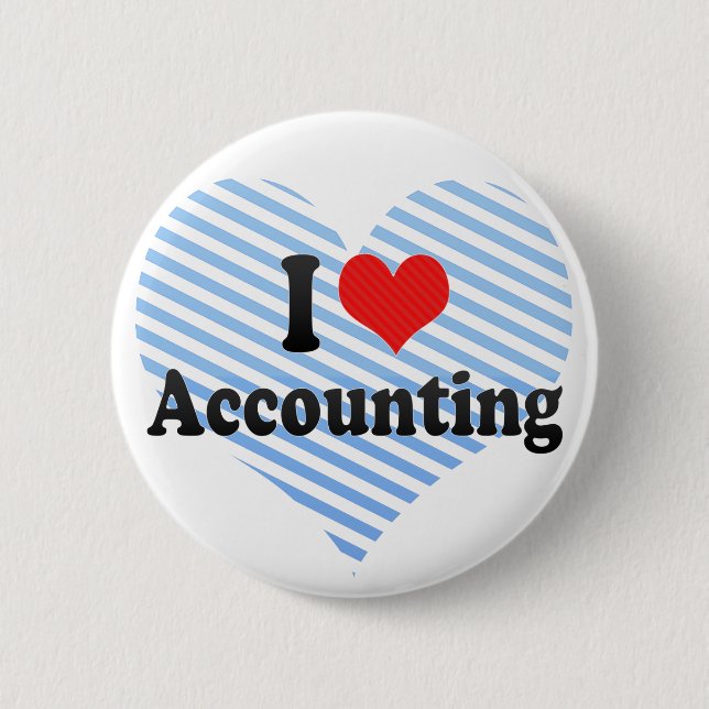 I Love Accounting Button (Front)