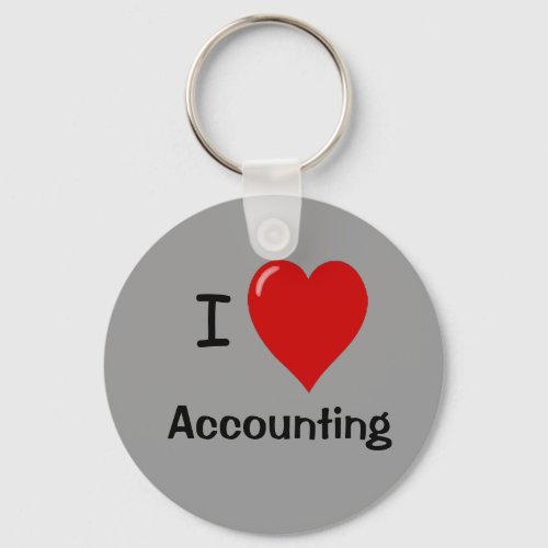 I Love Accounting Keychain
