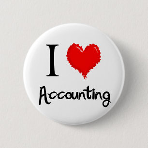 i love accounting pinback button