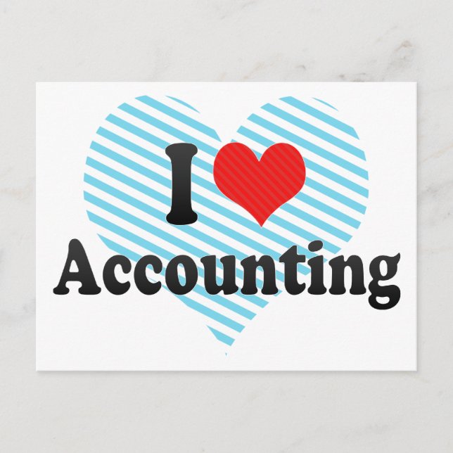 I Love Accounting Postcard (Front)