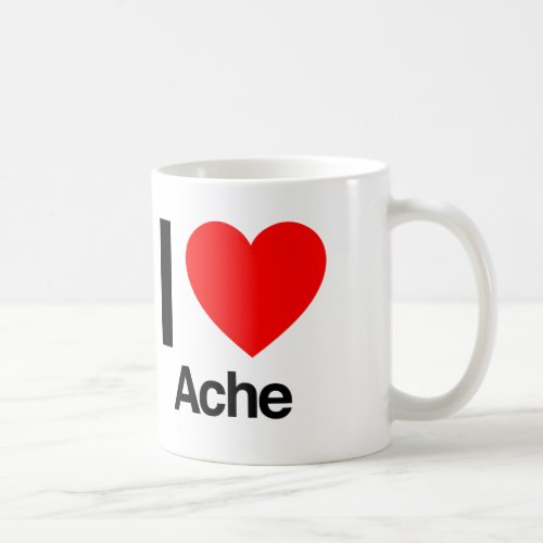 i love ache coffee mug