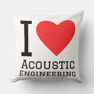 I love acoustic engineering throw pillow