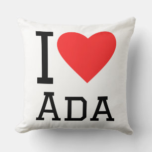 I love ada throw pillow