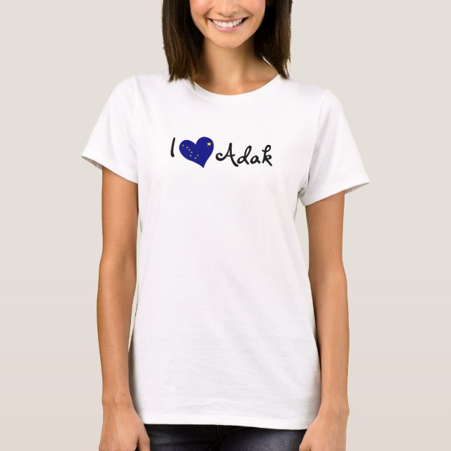 I Love Adak T-Shirt (Front)