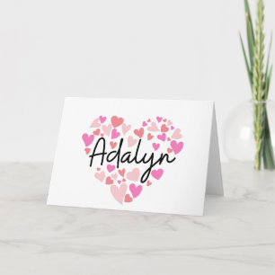 I love Adaline - hearts for Adaline Note Card
