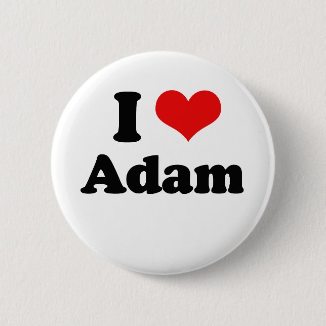 I Love Adam   Button (Front)