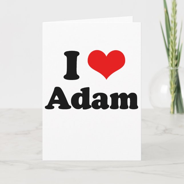 I Love Adam  Card (Front)
