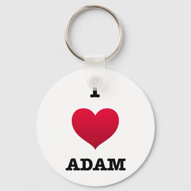 I Love Adam Keychain (Front)
