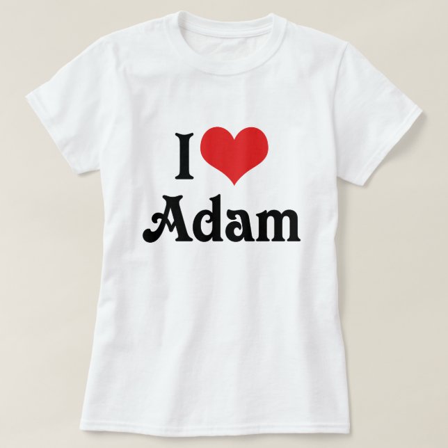 I Love Adam T-Shirt (Design Front)