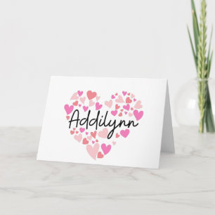 I love Addilynn - hearts for Addilynn Note Card