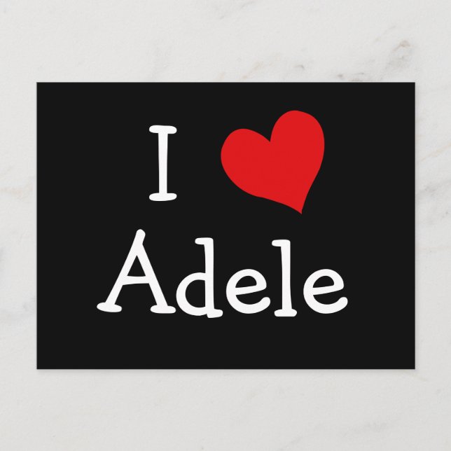 I Love Adele Postcard (Front)
