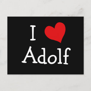 I Love Adolf Postcard