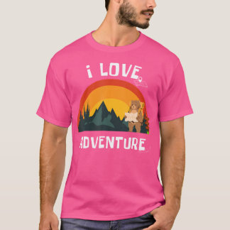 I Love Adventure Bear Explorer - Backpacking Hikin T-Shirt