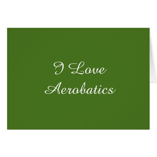 I Love Aerobatics Cards (Front Horizontal)