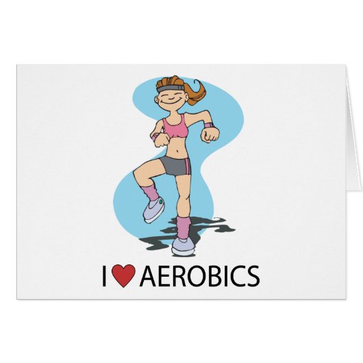 I Love Aerobics Cards (Front Horizontal)