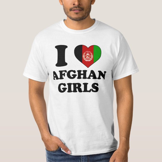 I love Afghan Girls T-Shirt (Front)