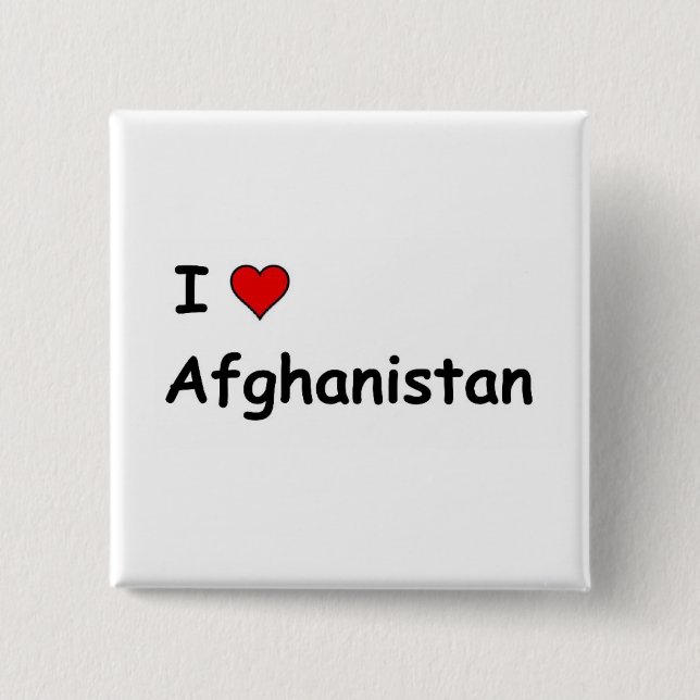 I Love Afghanistan Button (Front)
