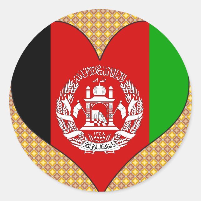 I Love Afghanistan Classic Round Sticker (Front)
