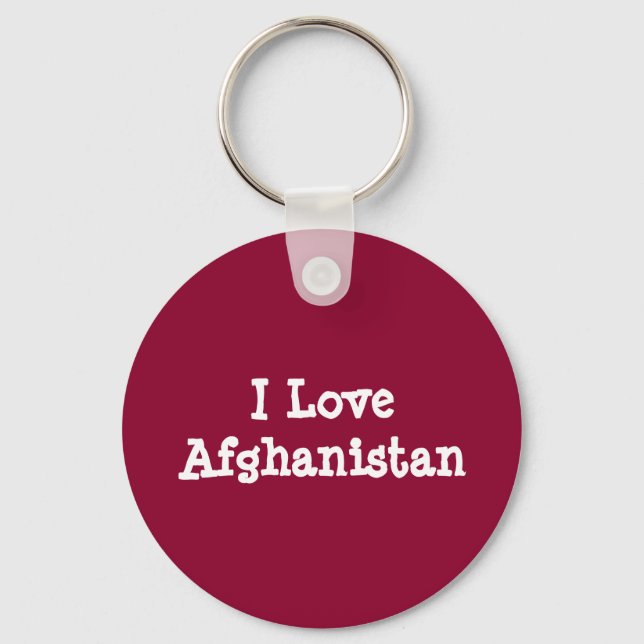 I Love Afghanistan Keychain (Front)