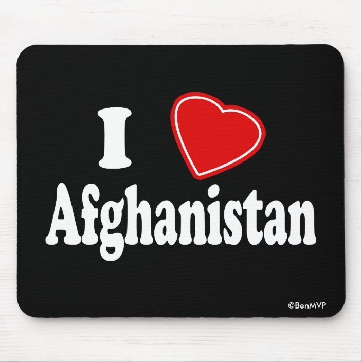 I Love Afghanistan Mousepad