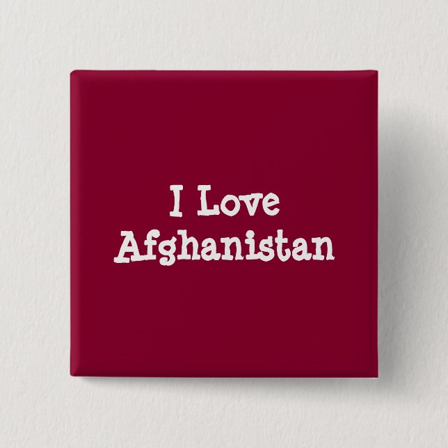 I Love Afghanistan Pinback Button (Front)