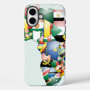 I Love Africa Art Print Pan-African Map & Herita iPhone 16 Plus Case