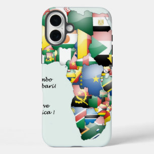 I Love Africa Art Print   Pan-African Map & Herita iPhone 16 Plus Case