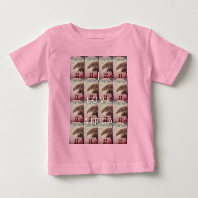 I Love Africa – Cultural Landscape Pattern Baby T-Shirt (Front)