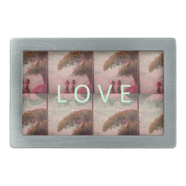 I Love Africa – Cultural Landscape Pattern Belt Buckle (Front)