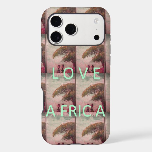 I Love Africa – Cultural Landscape Pattern Case-Mate iPhone Case (Back)