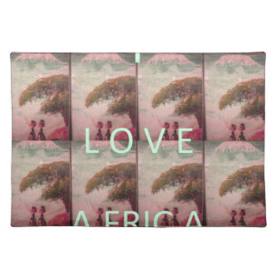 I Love Africa – Cultural Landscape Pattern Cloth Placemat