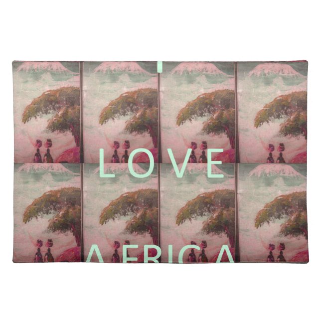 I Love Africa – Cultural Landscape Pattern Cloth Placemat (Front)