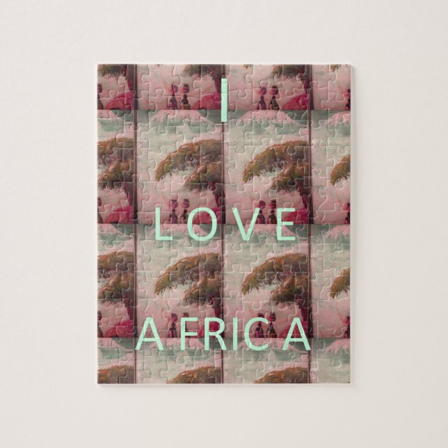 I Love Africa – Cultural Landscape Pattern Jigsaw Puzzle (Vertical)