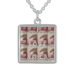 I Love Africa – Cultural Landscape Pattern Sterling Silver Necklace