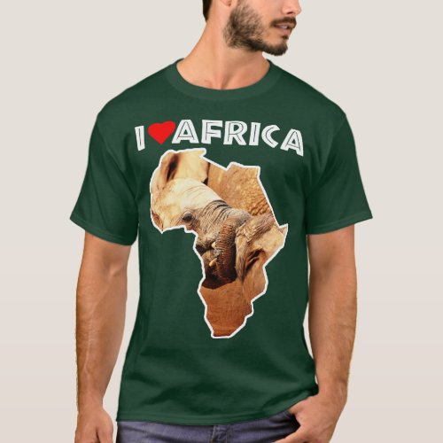 I Love Africa Elephant Tug Of War T_Shirt