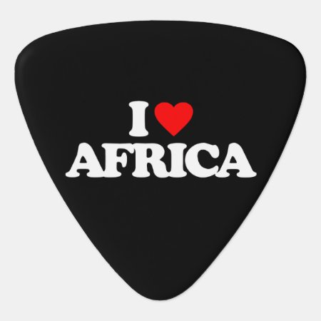 I Love Africa Guitar Pick