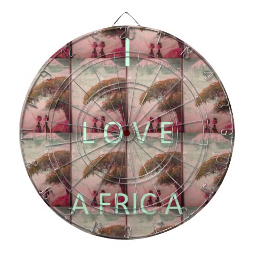 I Love Africa Hakuna Matata Kilimanjaro Mountain A Dart Board