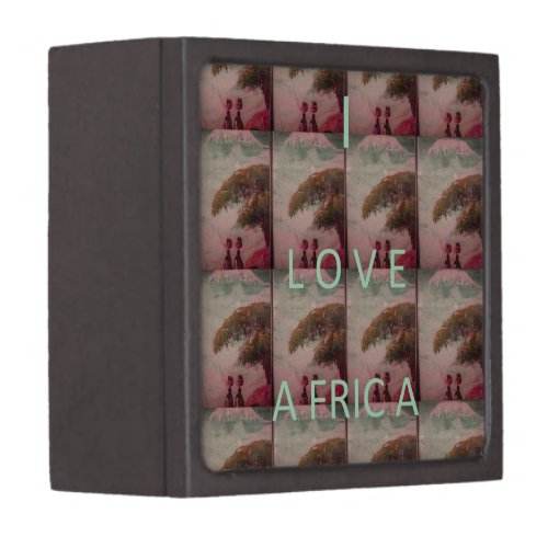 I Love Africa   Kilimanjaro Mountain Keepsake Box