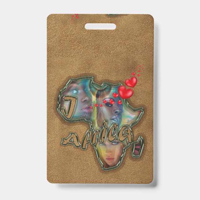 I love Africa Messenger Bag Badge (Front)