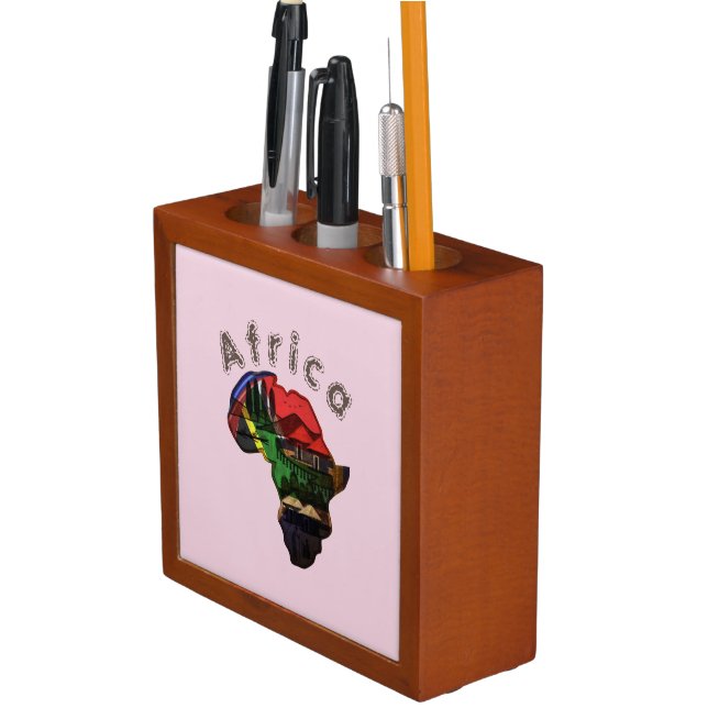 I Love Africa Smile God Loves You Desk Organizer (In Situ)