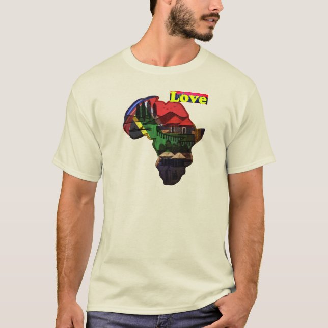 I Love Africa Tee print Design (Front)