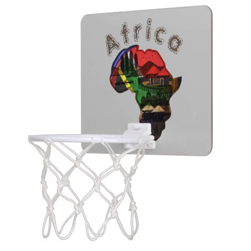 I Love African Sports Print Design  Clipboard Mini Basketball Hoop