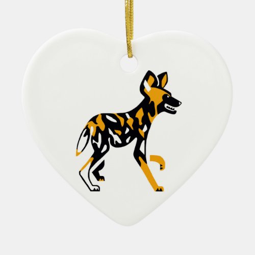 I love African WILD DOGS _Cape hunting dog _ Ceramic Ornament