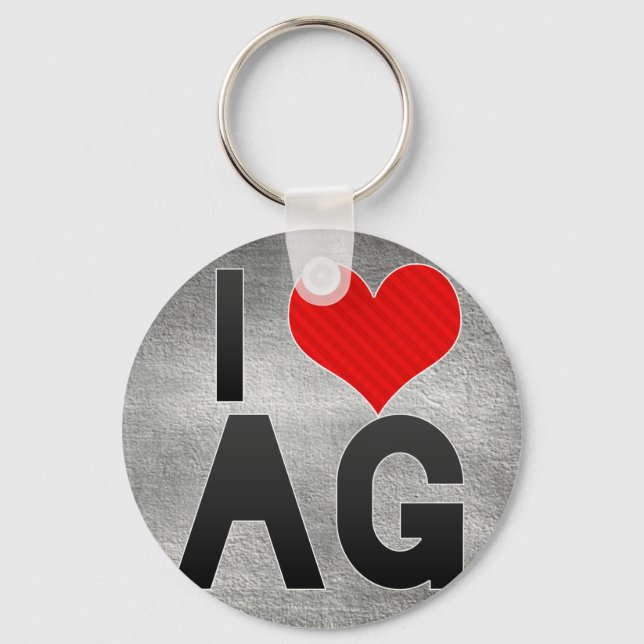 I Love AG Keychain (Front)